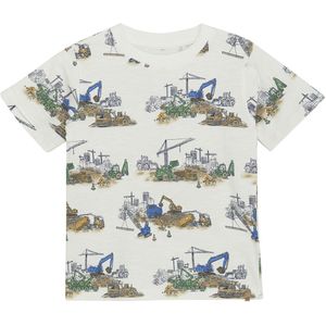 Minymo T-Shirt - Marshmallow White m. Print - Minymo - 8 jaar (128) - T-Shirts