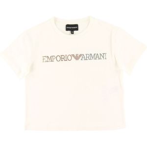 Emporio Armani T-Shirt - Wit m. Pailletten - Emporio Armani - 10 jaar (140) - T-Shirts
