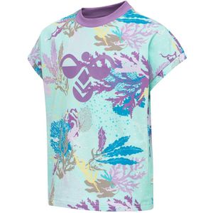 Hummel T-Shirt - hmlZee - Paars m. Patroon - Hummel - 6 jaar (116) - T-Shirts