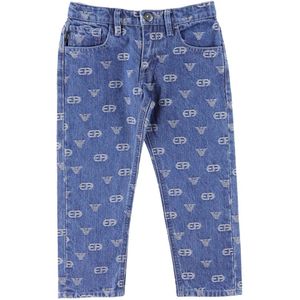 Emporio Armani Jeans - Denim Blue Medium+/Wit m. Logo's - Emporio Armani - 10 jaar (140) - Jeans