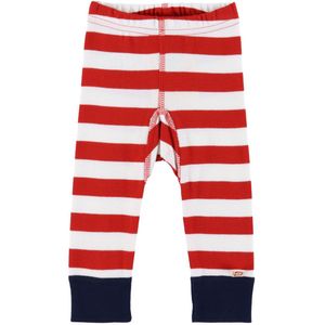 Katvig Leggings - Rood/Wit Gestreept - Katvig - 68 - Leggings