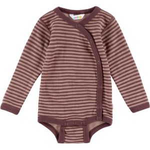 Joha Wikkelromper l/s - Wol - Rose m. Strepen - Joha - 40 - Romper L/S