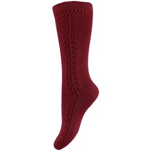 Condor Kniesokken m. Pointelle - Bordeaux - Condor - 3-6 mnd - Sokken