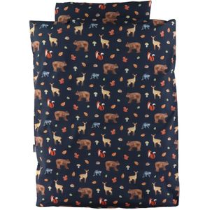 Nørgaard Madsens Beddengoed - Baby - Navy m. Dieren van het bos - Nørgaard Madsens - Baby - Beddengoed - Baby