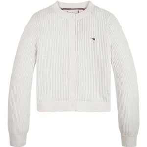 Tommy Hilfiger Cardigan - Gehaakt - Haken - Ancient White - Tommy Hilfiger - 4 jaar (104) - Cardigan