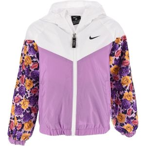 Nike Jas - Floral Windrunner - Wit/Paars - Nike - 4 jaar (104) - Zomerjas