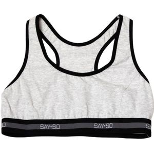 Say-So Top - Grijs Gevlekt - Say-So - 8 jaar (128) - Ondergoed