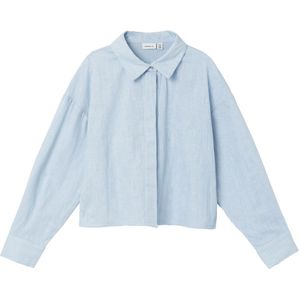 Name It Overhemd - Bijgesneden - NkfFalinnen - Chambray Blue - Name It - 7-8 jaar (122-128) - Overhemd