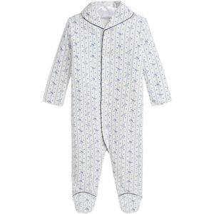 Polo Ralph Lauren Nachtdag - Wit/Blauw Gestreept m. Dieren - Polo Ralph Lauren - 74 - Pyjamapak