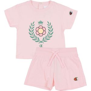 Champion Shorts Set - T-Shirt/Shorts - Roze m. Logo - Champion - 68 - Shorts