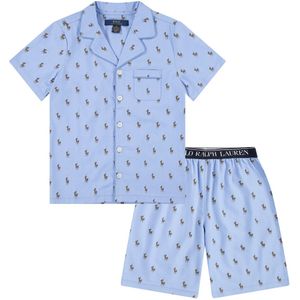 Polo Ralph Lauren Pyjama set - Elite Blue m. Logo's - Polo Ralph Lauren Acc - 14 jaar (164) - Pyjama - Tweedelig