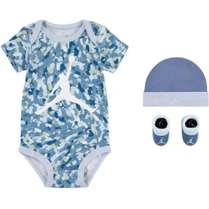 Jordan Cadeaubox - Kruipschoenen/Muts/Romper k/æ - Work Blue - Jordan - 0-6 mnd - Romper S/S
