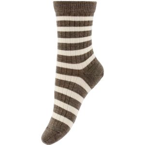 MP Sokken - Wol - Rib - Eli - Bruin melange - MP - 25/28 - Sokken