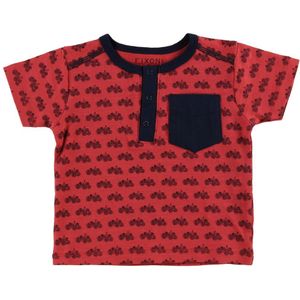 Fixoni T-Shirt - Kardinaal m. Tractoren - Fixoni - 62 - T-Shirts