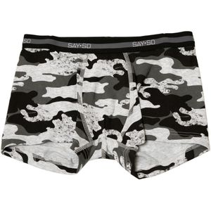 Say-So Boxershorts - Grijs Gevlekt m. Camouflage - Say-So - 10 jaar (140) - Boxershorts