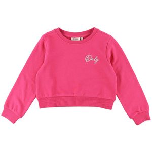 Kids Only Sweatshirt - KogCeleste - Fuchsia Purple/Silver Glitte - Kids Only - 5-6 jaar (110-116) - Sweatshirt