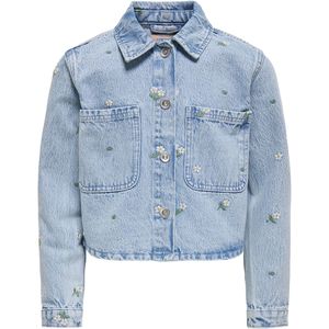 Kids Only Spijkerjas - CookCassie - Light Blue Denim/Flower Embr - Kids Only - 13 jaar (158) - Spijkerjas