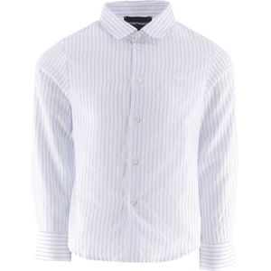 Emporio Armani Overhemd - Wit/Blauw Gestreept - Emporio Armani - 10 jaar (140) - Overhemd