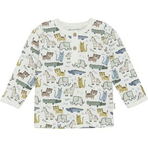 Minymo Blouse - Marshmallow White m. Print - Minymo - 56 - Shirts