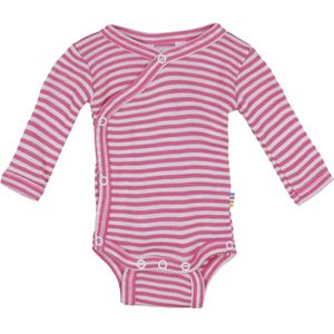 Joha Wikkelromper - Rib - Wol/Zijde - Roze - Joha - 40 - Romper L/S