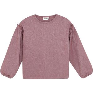 Minymo Blouse - Glitter - Rib - Rose Brown - Minymo - 5 jaar (110) - Shirts