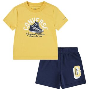 Converse Shorts Set - T-Shirt/Shorts - Geel/Converse Navy - Converse - 3-4 jaar (98-104) - Shorts