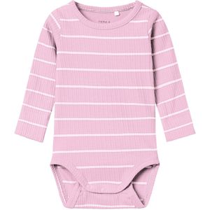 Name It Romper L/æ - Rib - NbfKianna - Pastel Lavender - Name It - 50 - Romper L/S