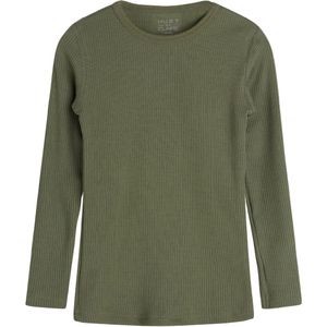 Hust and Claire Blouse - Adie - Rib - Wol - Dusty Green - Hust and Claire - 3 jaar (98) - Shirts