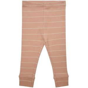 Petit By Sofie Schnoor Baby Gestreepte Slim Fit Broek Lichtbruin/Wit