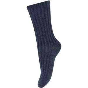 MP Sokken - Wol - Rib - Dark Denim Gemêleerd - MP - 25/28 - Sokken