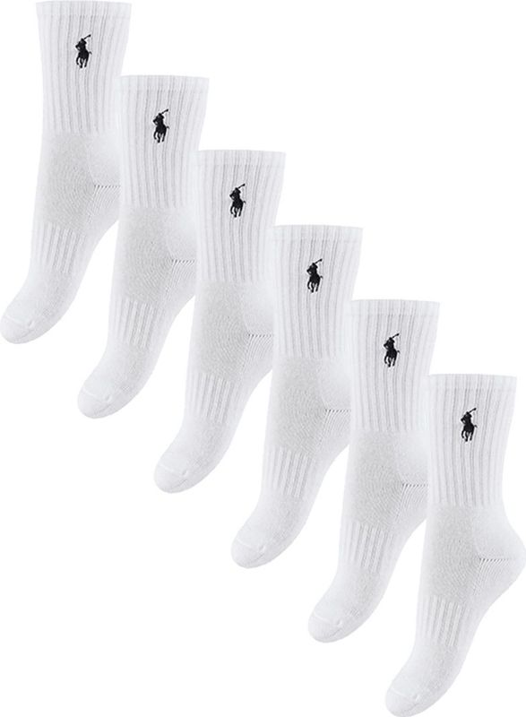 Polo Ralph Lauren - Sokken - Wit met Navy - 6-pack