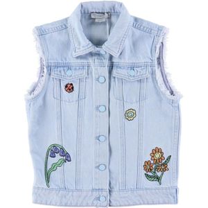 Stella McCartney Kids Jeansvest - Lichtblauw m. Borduurwerk - Stella McCartney Kids - 10 jaar (140) - Vest