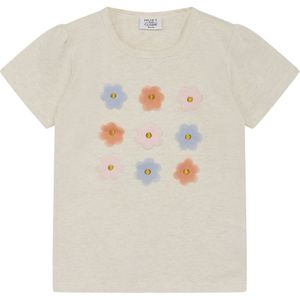 Hust and Claire T-Shirt - Aliana - Whisper Melange m. Bloemen - Hust and Claire - 1 jaar (80) - T-Shirts