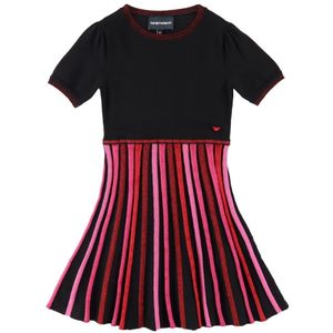 Emporio Armani Jurk - Gebreid - Zwart/Rood - Emporio Armani - 6 jaar (116) - Jurk