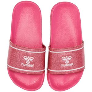 Hummel Badslippers - Pool Slide Glitter Jr - Raspberry - Hummel - 24 - Badslippers