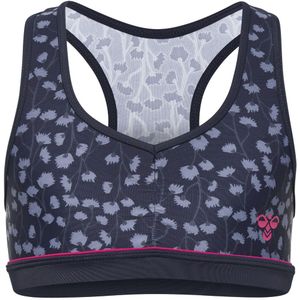 Hummel Bikini Top - HMLCatalina - UV50+ - Navy m. Bloemen - Hummel - 8 jaar (128) - Bikinis