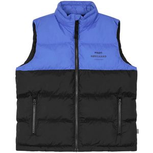Mads Nørgaard Gewatteerd Vest - Julo - Zwart/Amparo Blue - Mads Nørgaard - 10 jaar (140) - Donsvest
