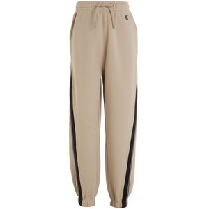 Calvin Klein Joggingbroek - Plein Taupe m. Zwart - Calvin Klein - 16 jaar (176) - Broeken - Katoen