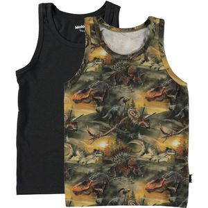 Molo Onderhemden - Jayden - 2-pack - Dino Black - Molo - 2-3 jaar (92-98) - Onderhemd