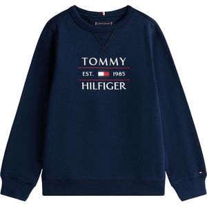 Tommy Hilfiger Sweatshirt - Vlag Hilfiger - Dark Nacht Navy - Tommy Hilfiger - 14 jaar (164) - Sweatshirt