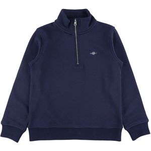 GANT Sweatshirt - Shield Halve rits - Evening Blue - GANT - 9-10 jaar (134-140) - Sweatshirt