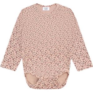 Hust and Claire Romper l/s - HCBri - Rugby Tan m. Bloemen - Hust and Claire - 56 - Romper L/S