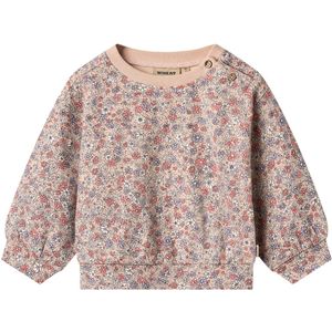 Wheat Sweatshirt - Lia - Rose Dust Bloemen - Wheat - 1 jaar (80) - Sweatshirt