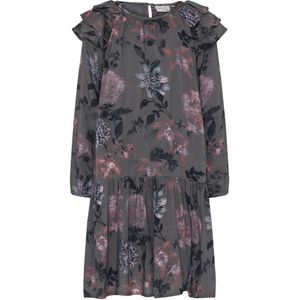 Minymo Jurk - Gerookt Pearl m. Bloemen - Minymo - 3 jaar (98) - Jurk