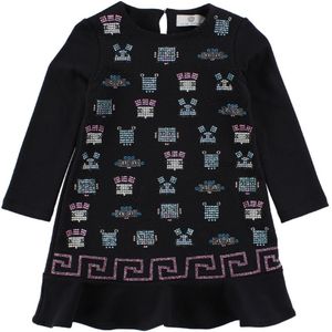 Young Versace Jurk - Zweet - Navy m. Strass - Versace - 11 jaar (146) - Jurk