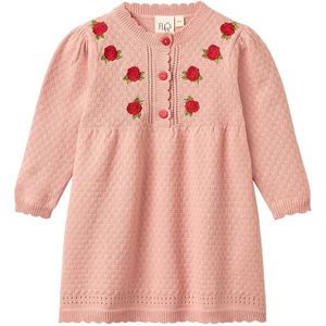 Flöss Jurk - Aya - Gebreid - Warm Roze - Flöss - 1½ jaar (86) - Jurk