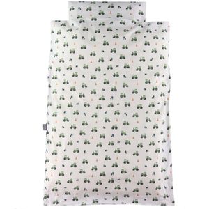 Nørgaard Madsens Beddengoed - Junior - Wit m. Groene tractoren - Nørgaard Madsens - Julinor - Beddengoed - Junior