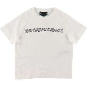 Emporio Armani T-Shirt - Wit m. Borduurwerk - Emporio Armani - 12 jaar (152) - T-Shirts