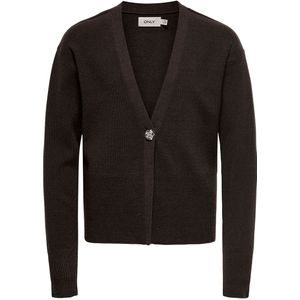 Kids Only Cardigan - Gebreid - Viscosemix - KogKatia - Black - Kids Only - 9-10 jaar (134-140) - Cardigan