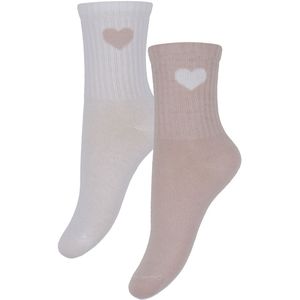 Minymo Sokken - 2-pack - Shell m. Hart - Minymo - 23/26 - Sokken